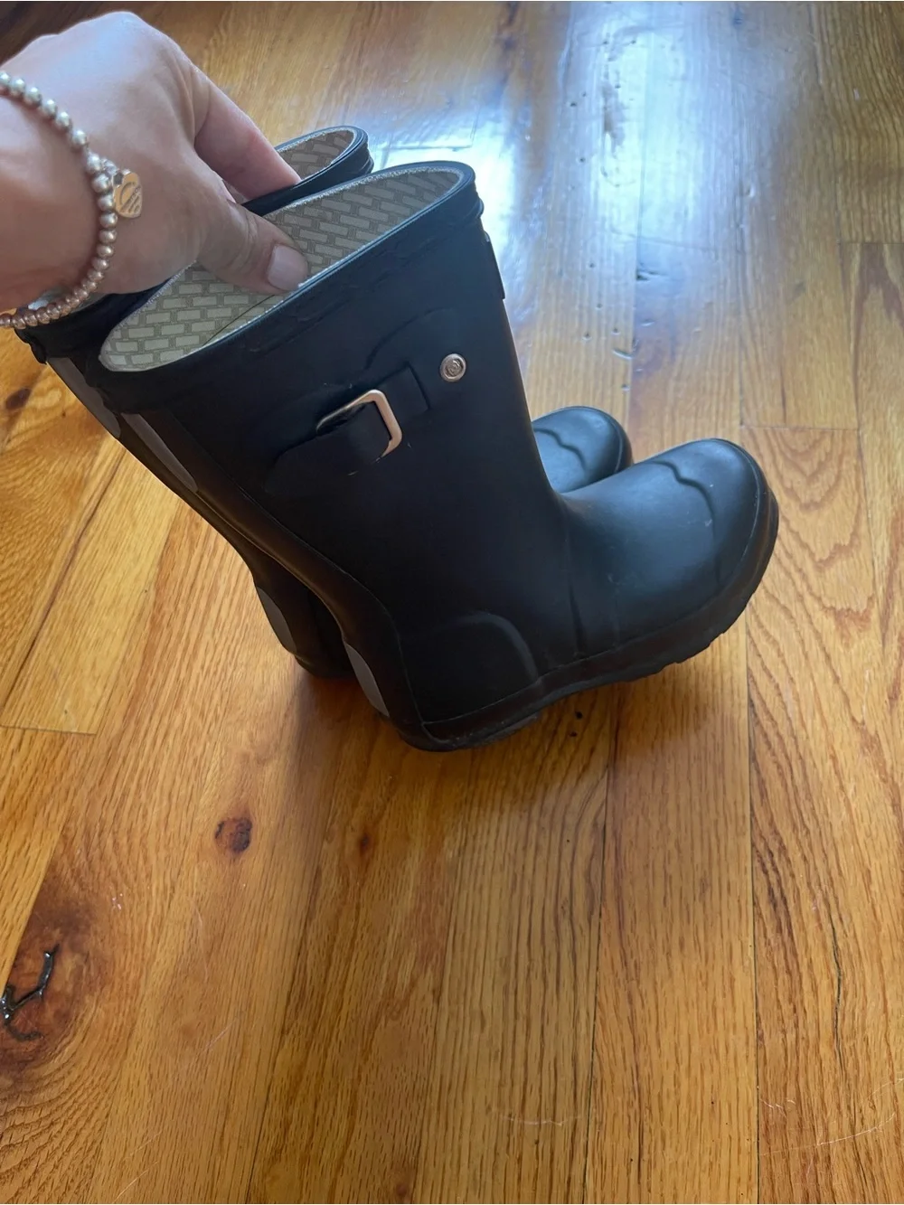 Hunter Kids Black Mid-Calf Waterproof Rain Boots